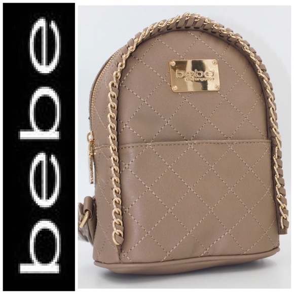 Bebe Bags Bebe Julia Faux Leather Taupe Mini Backpack Poshmark
